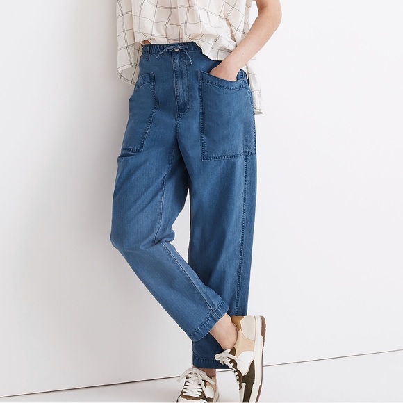 Madewell Pants - Madewell Indigo Ripstop Drawstring Cargo Pants. Size 27